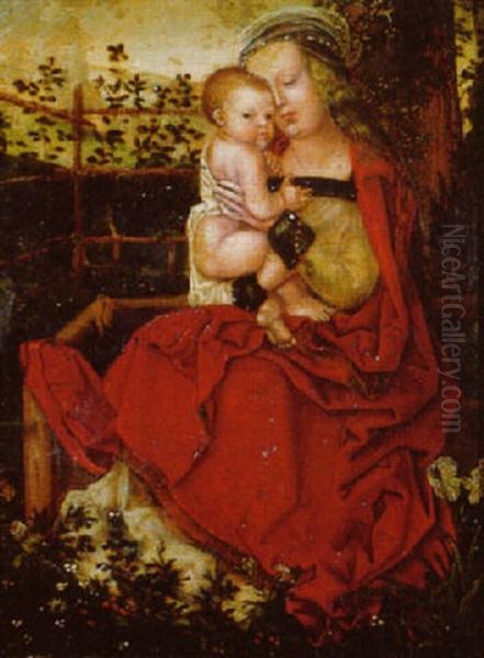 The Madonna And Child In A Hortus Conclusus Oil Painting by Albrecht Durer