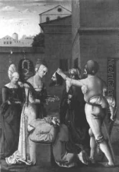 La Decollation De Saint Jean Baptiste Oil Painting by Albrecht Durer