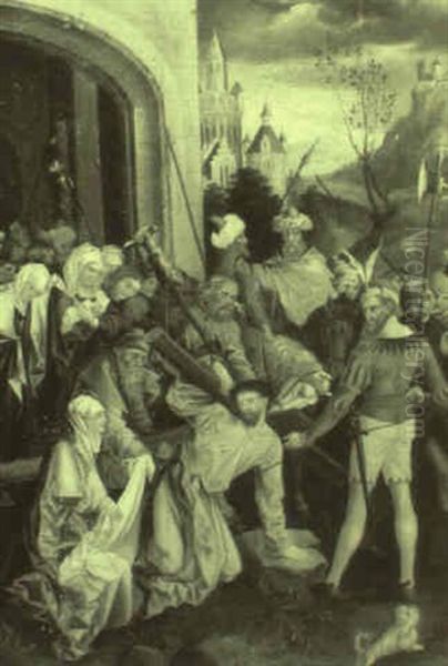 Christ On The Road To Calvary Oil Painting by Albrecht Durer