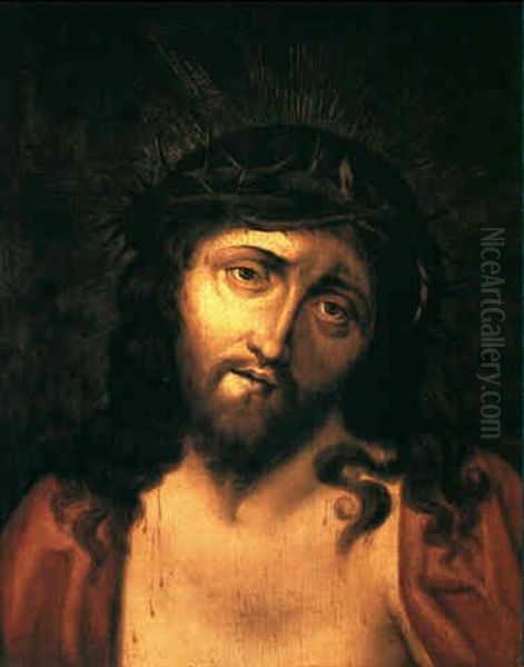 Christ Crowned With Thorns Oil Painting by Albrecht Durer