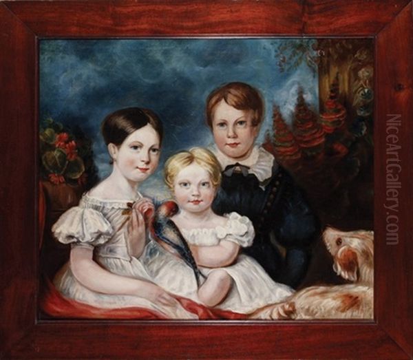 Portrait Of The Walker Children Oil Painting by Benjamin Duterrau