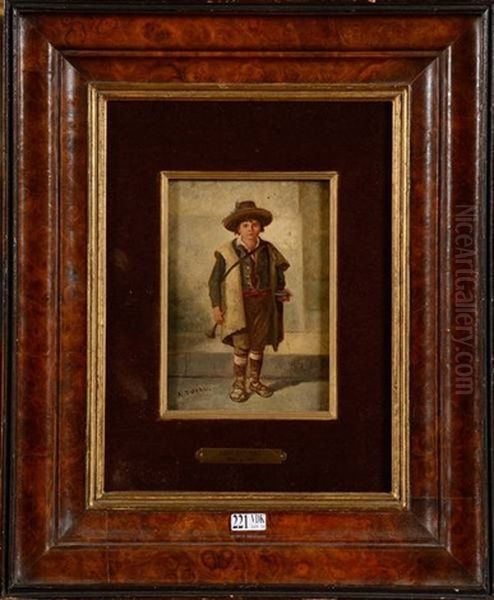 Le Flutiste Oil Painting by Duval, Charles Allen