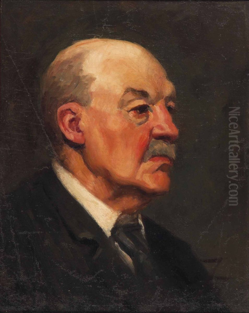 Portrait Of Winslow Homer Oil Painting by Frank Duveneck