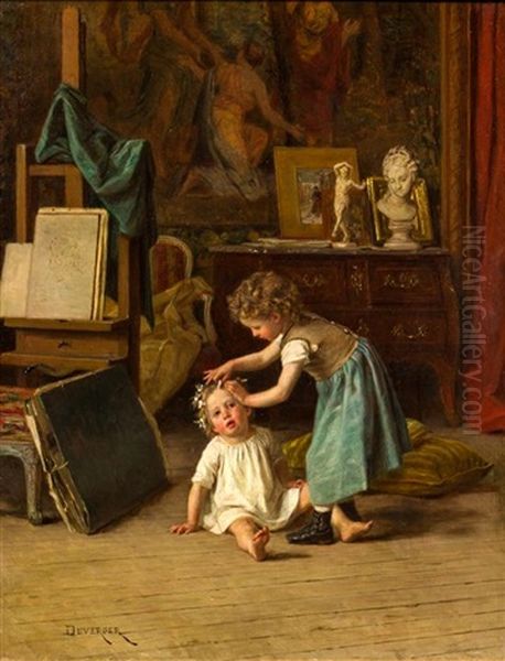 The Mill Oil Painting by Duverger, Theophile Emmanuel