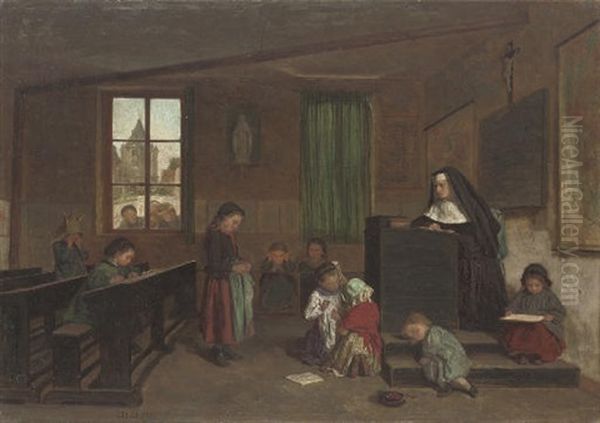 The Detention Oil Painting by Duverger, Theophile Emmanuel