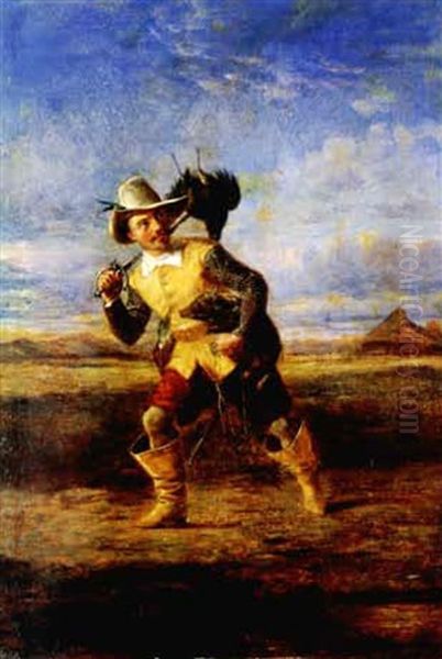 Diebischer Soldat Oil Painting by Duverger, Theophile Emmanuel