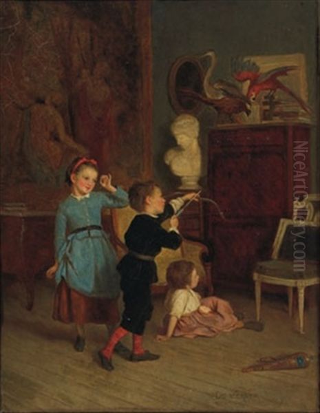 The Young Archer Oil Painting by Duverger, Theophile Emmanuel