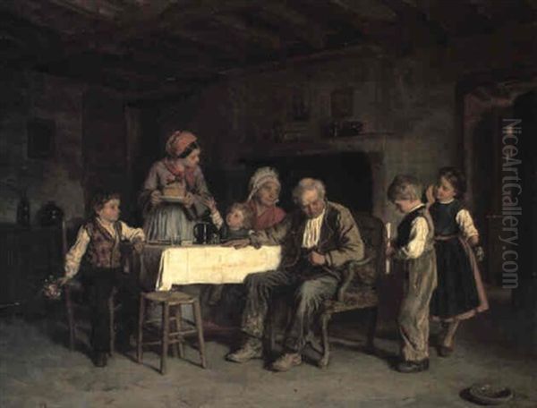 Surprise Party Oil Painting by Duverger, Theophile Emmanuel