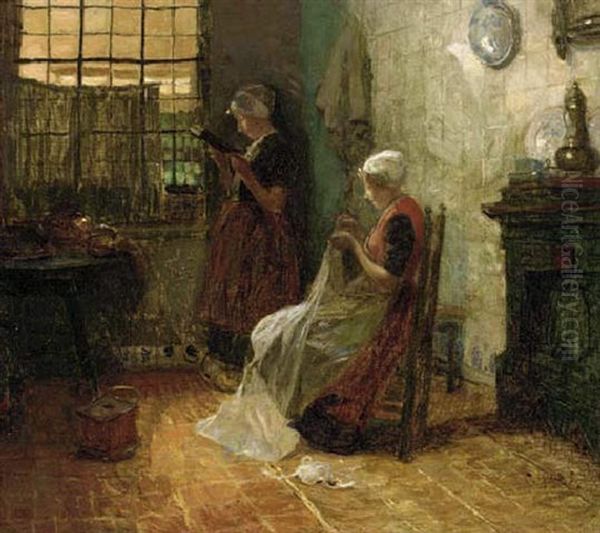 Catching The Last Rays Of The Sun Oil Painting by Carl Duxa