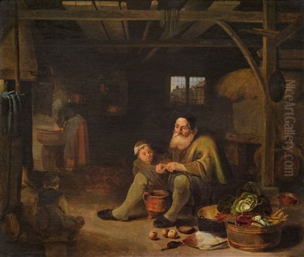 Kitchen Scene Oil Painting by Pieter Jacobsz (called Colinchovius) Duyfhuysen