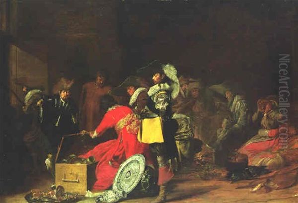 Soldiers With Plunder Oil Painting by Willem Cornelisz Duyster