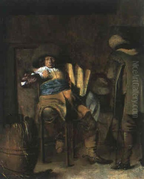 Offiziere In Einer Wachstube Oil Painting by Willem Cornelisz Duyster