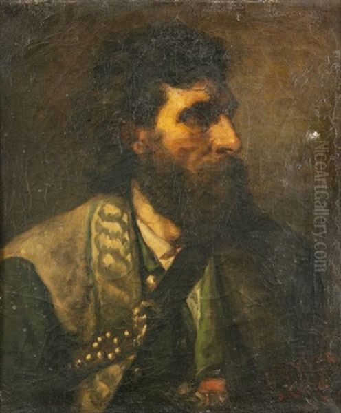 Portrait De Soldat Oil Painting by Alberic-Victor Duyver
