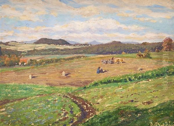 Krajina Na Podzim Oil Painting by Bohuslav Dvorak