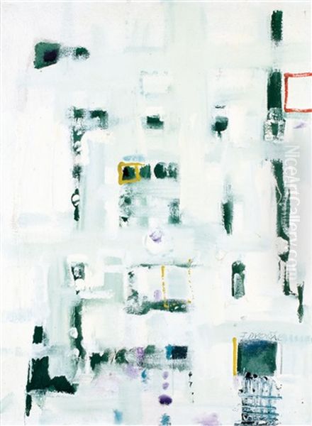 Skvrny V Bile Oil Painting by Frantisek Dvorak