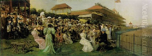 Wahington Park Club, Chicago Oil Painting by Frantisek Dvorak