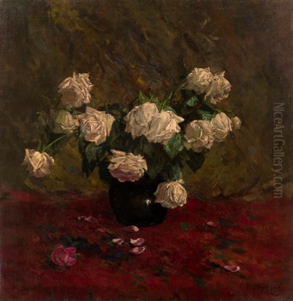 Still Life With Flowers Oil Painting by Tit Yakovlevich Dvornikov