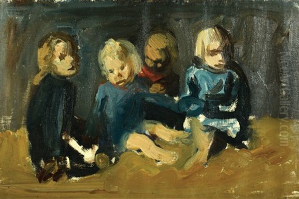Children Oil Painting by Albert Van Dyck