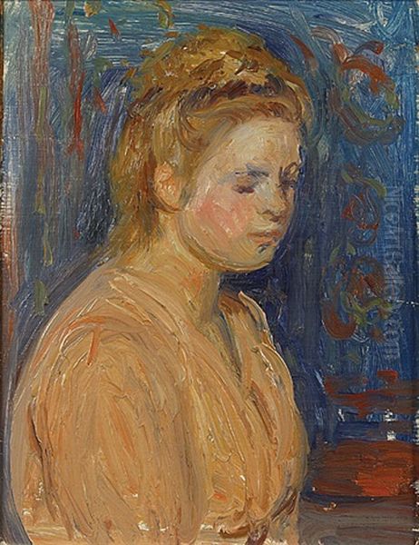 Jong Meisje Oil Painting by Albert Van Dyck