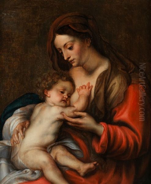 Maria Mit Dem Kind Oil Painting by Sir Anthony Van Dyck