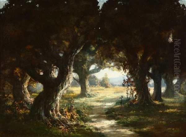 Los Gatos Pathway Oil Painting by Clarkson Dye