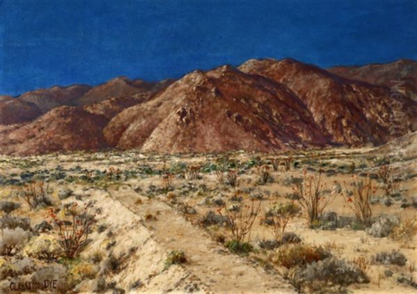 Borrego Desert, Ocotillo Forest Oil Painting by Clarkson Dye