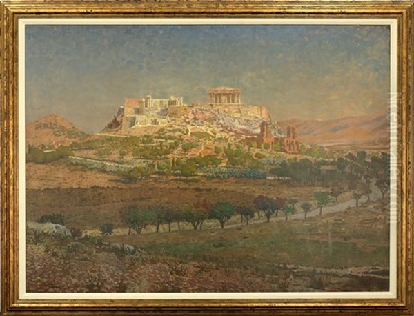 The Acropolis From The Alter Of Zeus Oil Painting by Charles Gifford Dyer