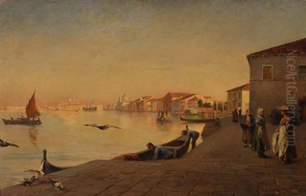 Blick Auf Venedig Oil Painting by Charles Gifford Dyer