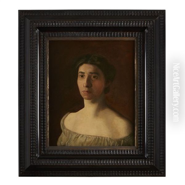 Miss Eleanor S.f. Pue Oil Painting by Thomas Cowperthwait Eakins