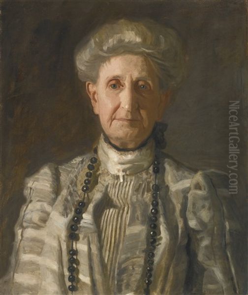 Mrs. Anna A. Kershaw Oil Painting by Thomas Cowperthwait Eakins