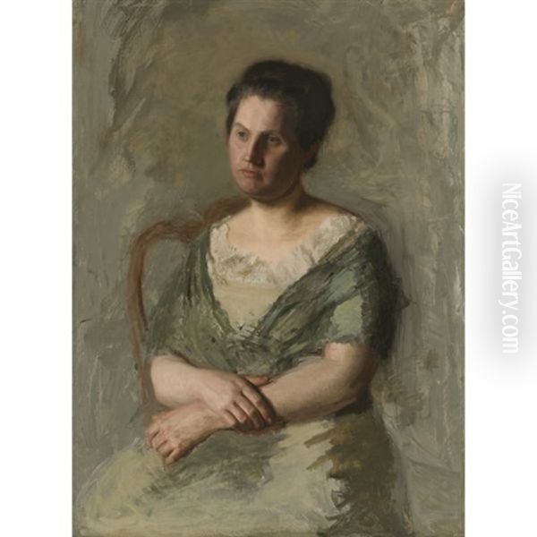 Mrs. William Shaw Ward Oil Painting by Thomas Cowperthwait Eakins