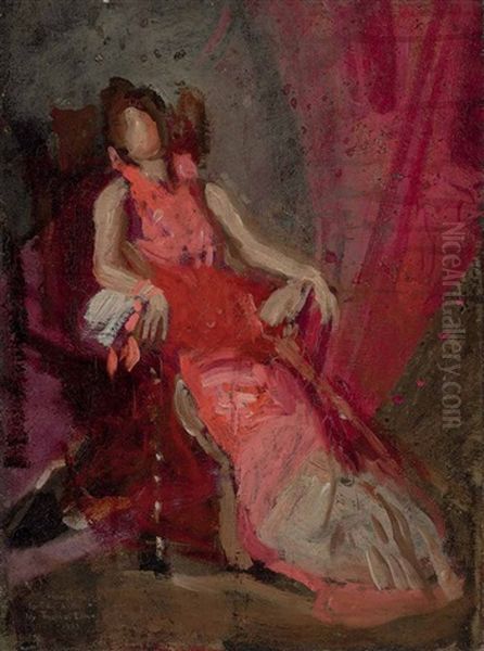 The Actress (study) Oil Painting by Thomas Cowperthwait Eakins