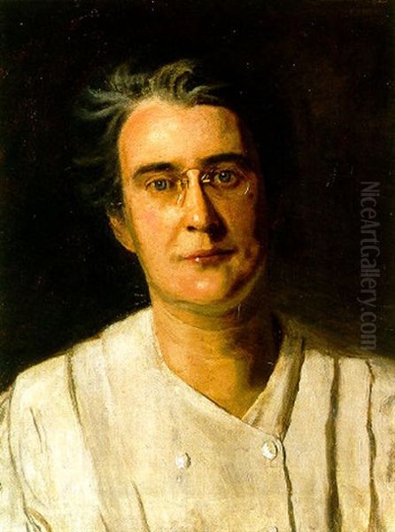 Portrait Of Lucy Langdon Williams Wilson Oil Painting by Thomas Cowperthwait Eakins