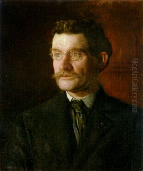 Portrait Of Thomas J. Eagan Oil Painting by Thomas Cowperthwait Eakins