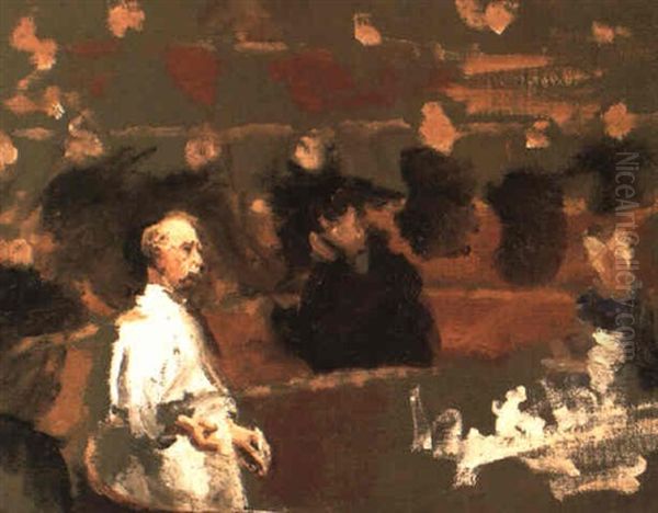 Sketch For The Agnew Clinic Oil Painting by Thomas Cowperthwait Eakins