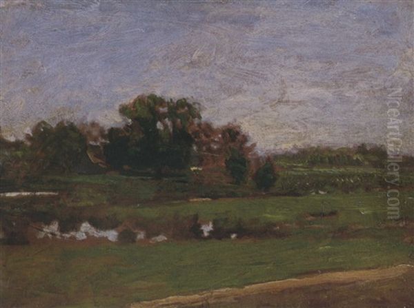 Study For The Meadows, Gloucester, New Jersey Oil Painting by Thomas Cowperthwait Eakins