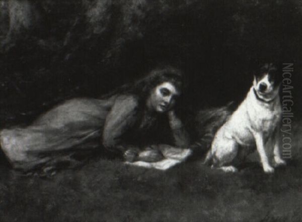 Loyal Companion Oil Painting by Maud Earl