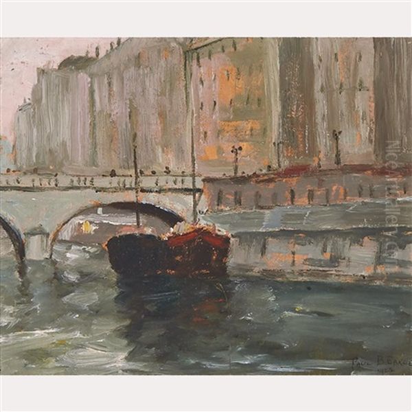 Sur La Seine; April In Paris (2 Works) Oil Painting by Paul Barnard Earle