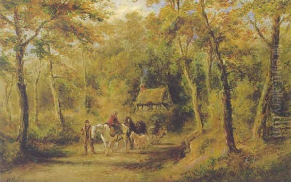Homeward, Near Tonbridge Oil Painting by Henry Earp