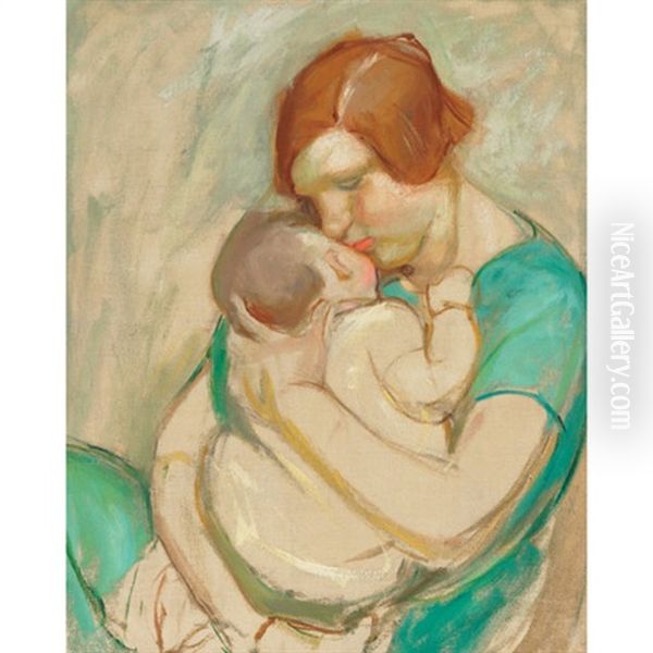 Mother And Child Oil Painting by Mary Alexandra Eastlake