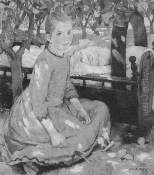 Under The Orange Trees Oil Painting by Mary Alexandra Eastlake