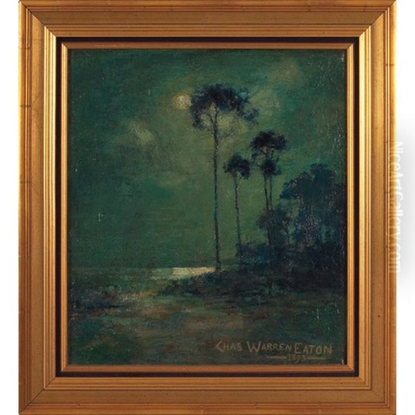 Nocturnal Landscape Oil Painting by Charles Warren Eaton