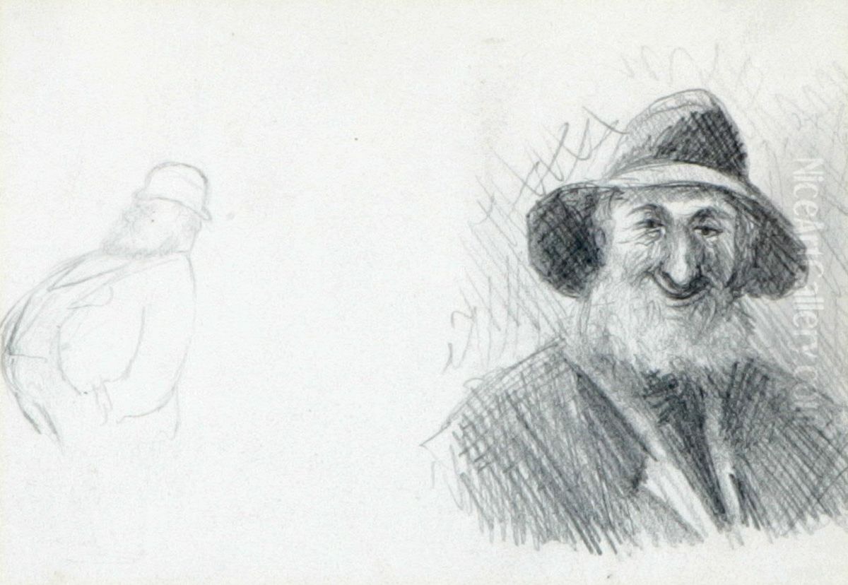 Fiskare Och Tjock Gubbe Oil Painting by Ivar Arosenius