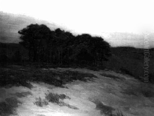 Stand Of Trees Against A Golden Dawn Oil Painting by Charles Warren Eaton