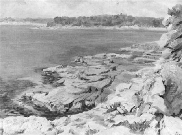 Kuste Von Brioni Oil Painting by Hermann Ebers