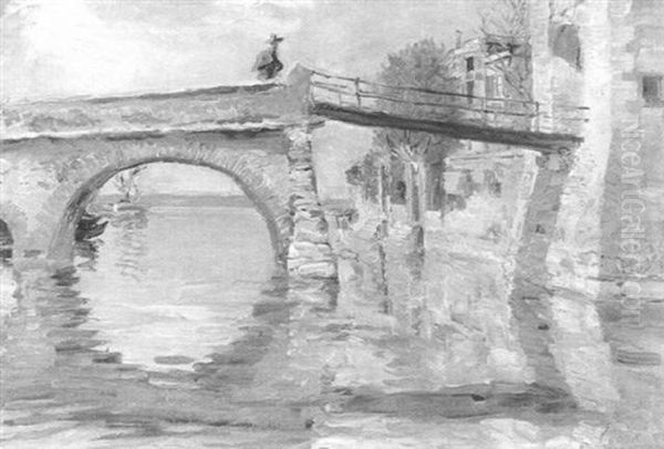 Sirmione Am Gardasee Oil Painting by Hermann Ebers