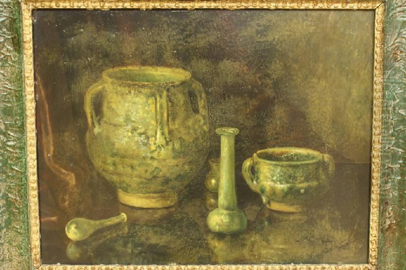 Stilleven Met Antiek Aardewerk En Glas Oil Painting by Bernardus Arps