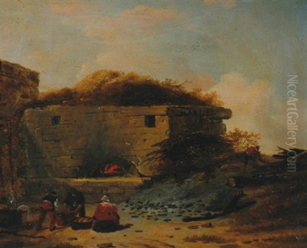 Le Four (the Oven) Oil Painting by Charles Echard