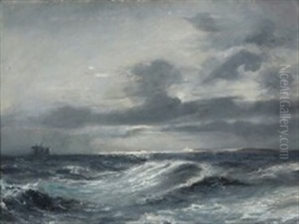 Rough Seas Oil Painting by Christian Eckardt