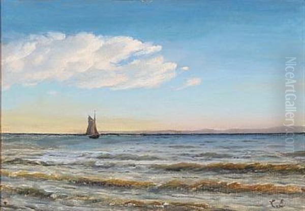 Coastal Scene Oil Painting by Christian Eckardt